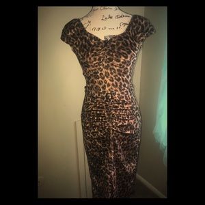 STOP STARING!  Leopard print wiggle dress!